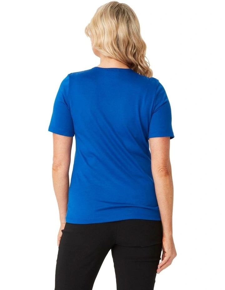 Hedrena Classic Short Sleeve Tee in Blue image 2