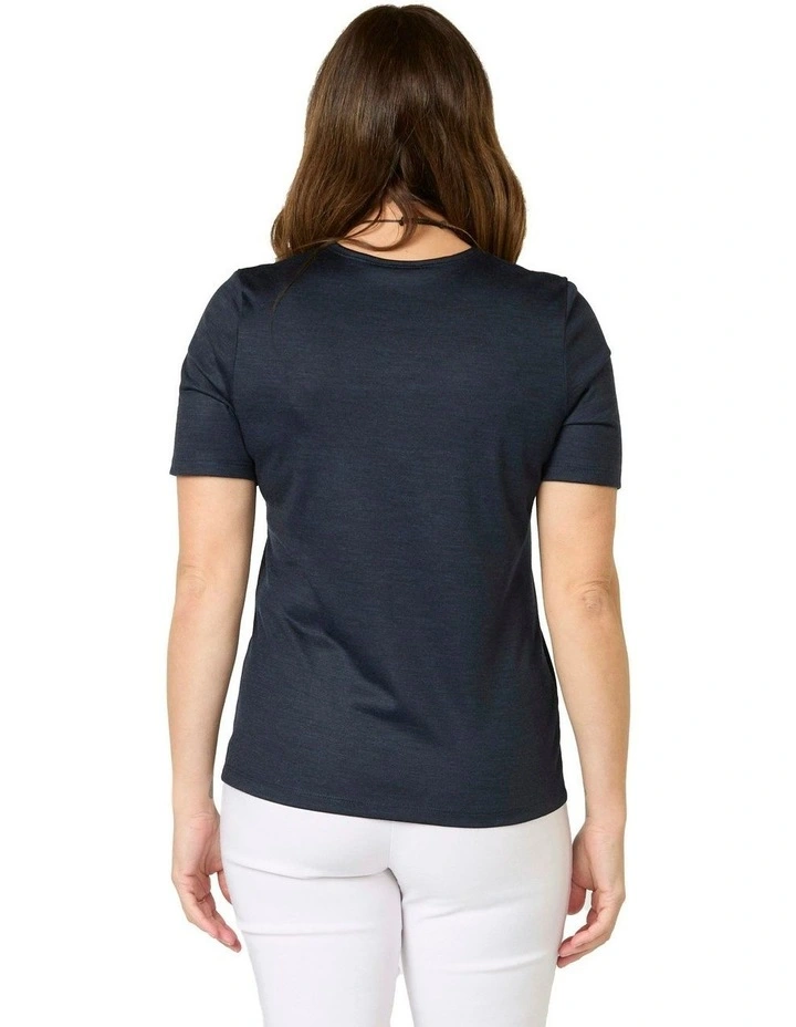 Hedrena Classic Short Sleeve Tee in Blue image 2