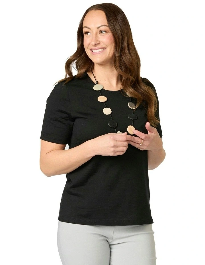 Hedrena Classic Short Sleeve Tee in Black image 1