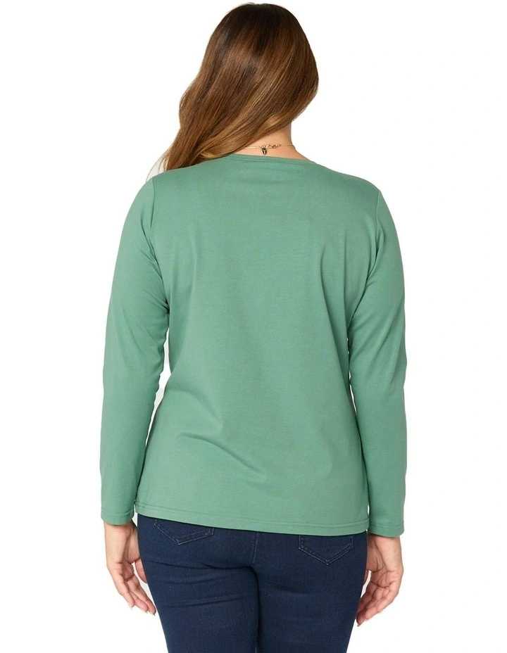 Camp Classic Long Sleeve Tee in Green image 2