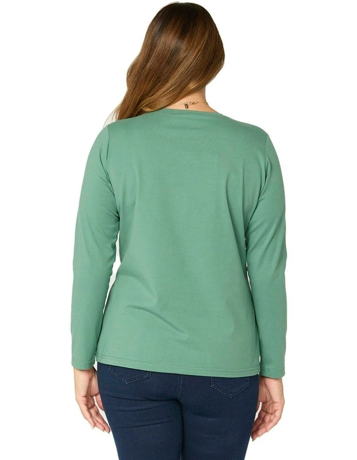 Camp Classic Long Sleeve Tee in Green image 2