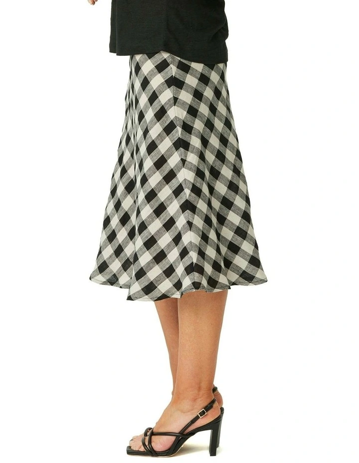 Rossdale Check Pull On Skirt in Multi image 3