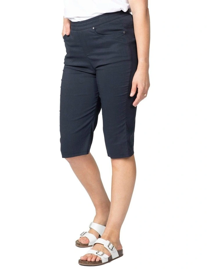 Vibe Stretch Pull On Long Short in Blue image 1