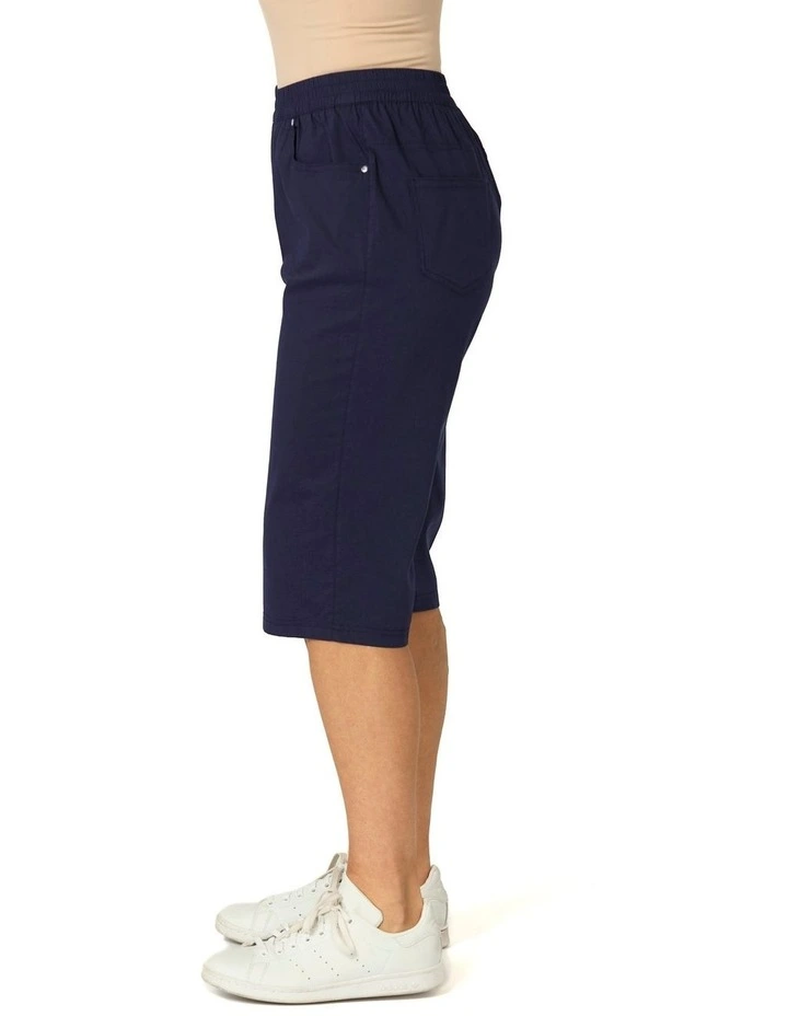 Vibe Stretch Pull On Long Short in Blue image 3