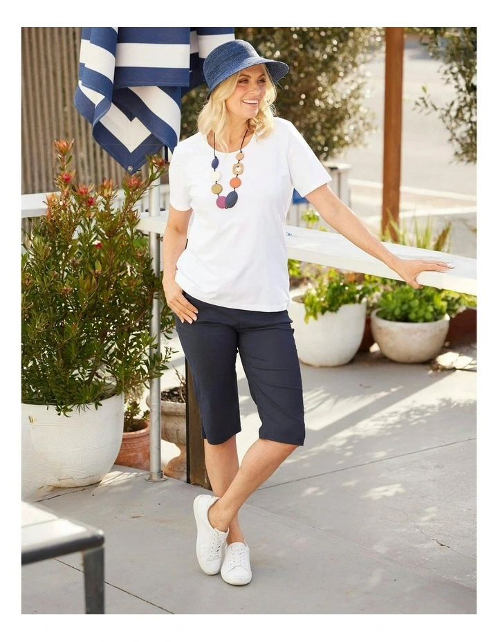 Vibe Stretch Pull On Long Short in Blue image 5