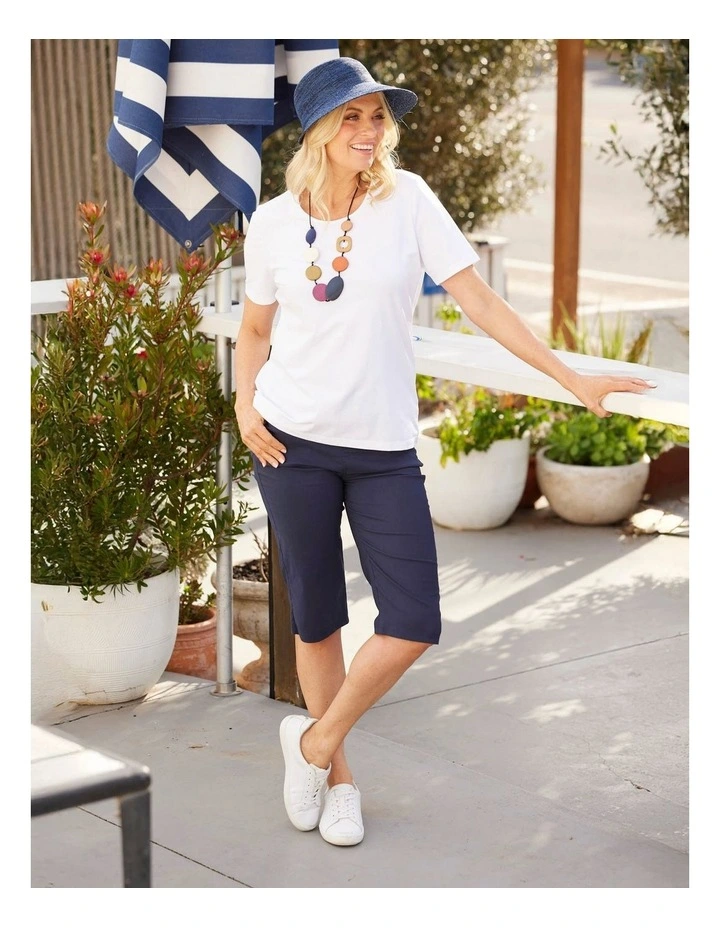 Vibe Stretch Pull On Long Short in Blue image 7