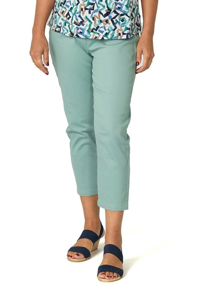 Sandy Stretch 7/8 Pull On Jean in Blue image 1