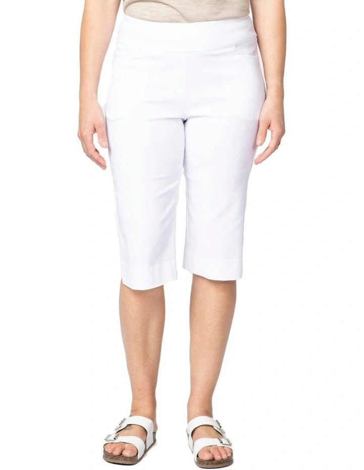 Chaucer Basque Long Shorts in White image 1