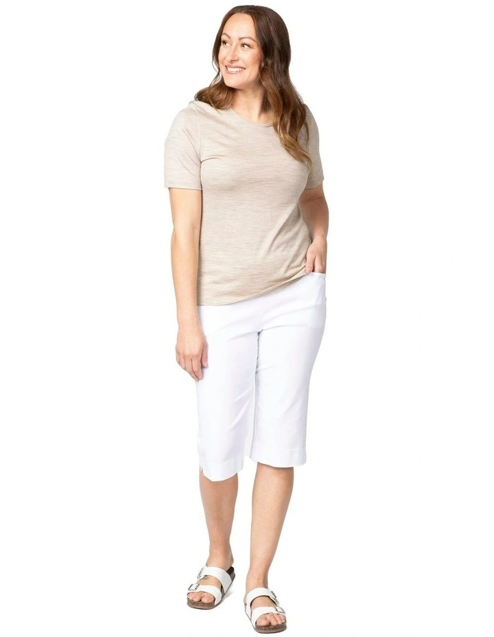 Chaucer Basque Long Shorts in White image 4
