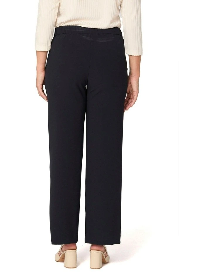 Mara Button Wide Leg Long Pant in Blue image 2