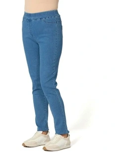 Suzy Stretch Long Pull On Jean in Blue