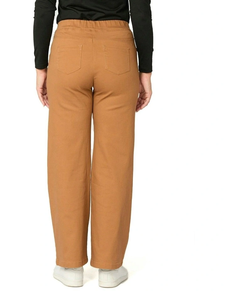 Wide Leg Suzy Stretch Pull On Jean in Brown image 2