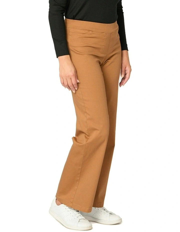 Wide Leg Suzy Stretch Pull On Jean in Brown image 4