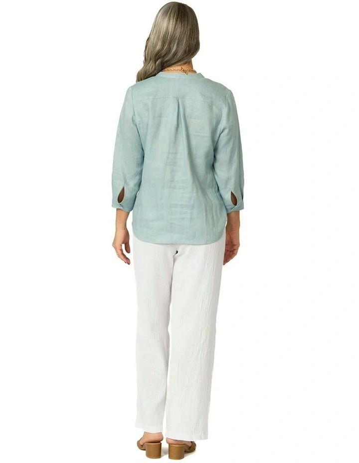 Lumina Wide Leg Pull On Pant in White image 2