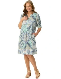 Corfu Skies Dress in Multi