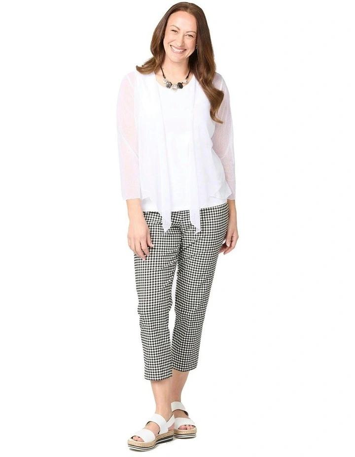 Monaco Mesh Cardigan in White image 5