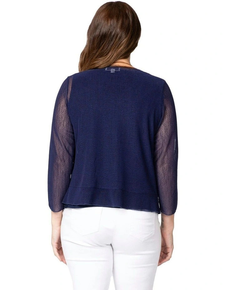 Monaco Mesh Cardigan in Blue image 2