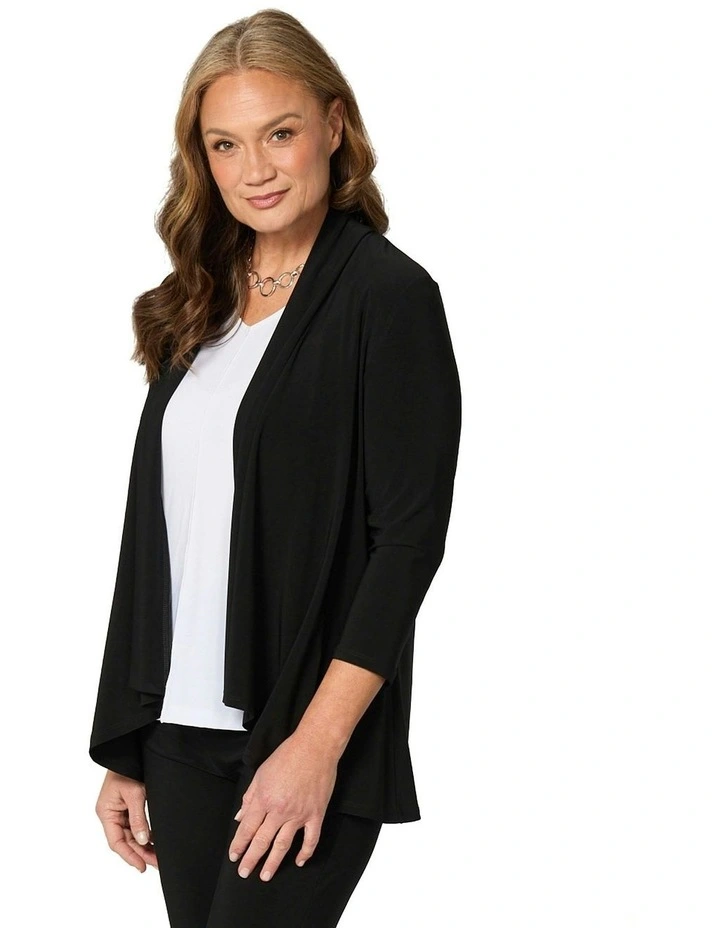 Hush Swing Cardigan in Black image 3