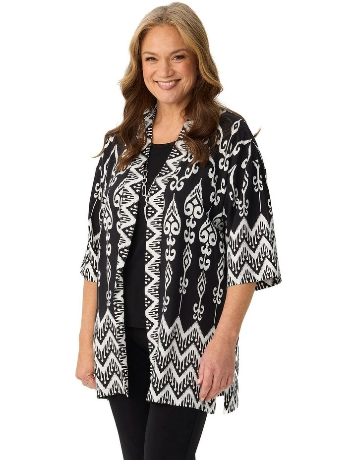Billi Border Kimono in Multi image 1