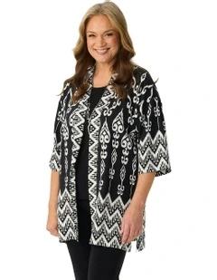 Billi Border Kimono in Multi