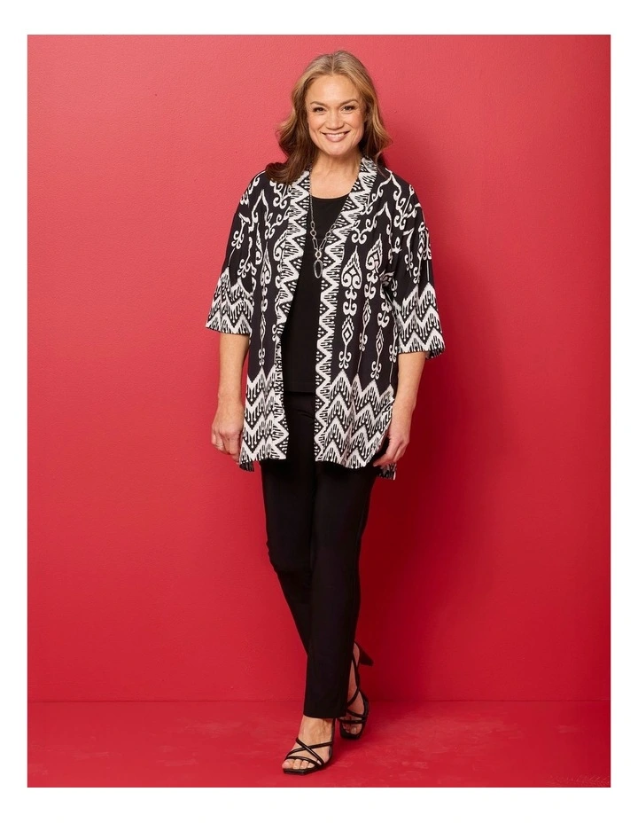 Billi Border Kimono in Multi image 6