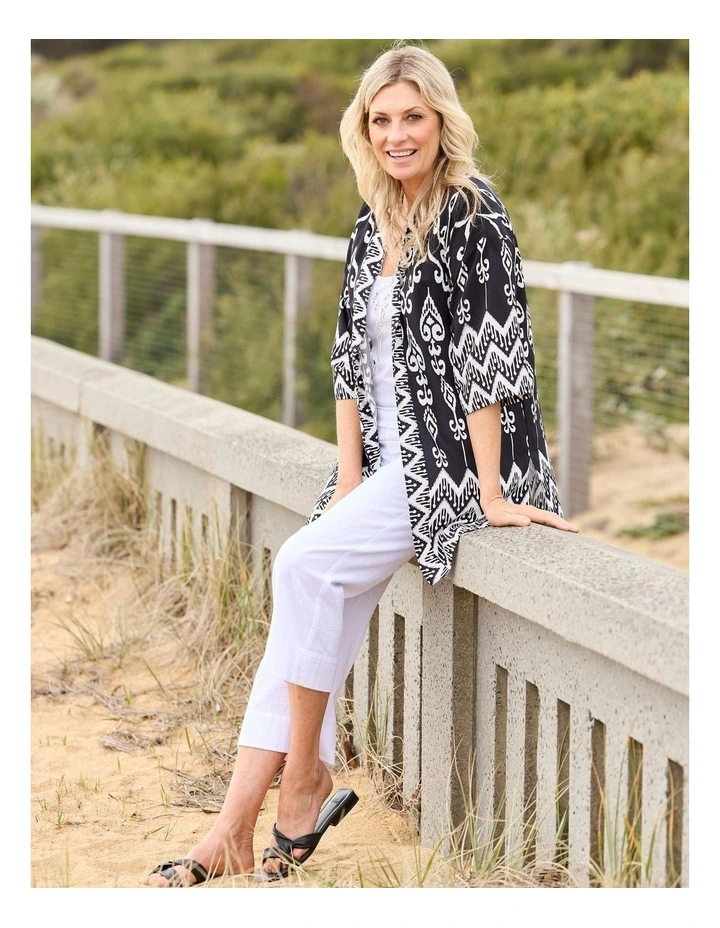 Billi Border Kimono in Multi image 7