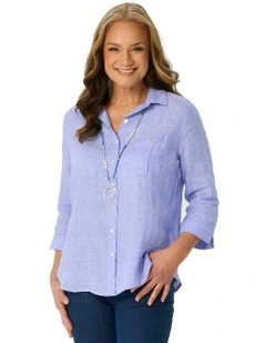 Galleria X-Dye 3/4 Sleeve Shirt in Blue