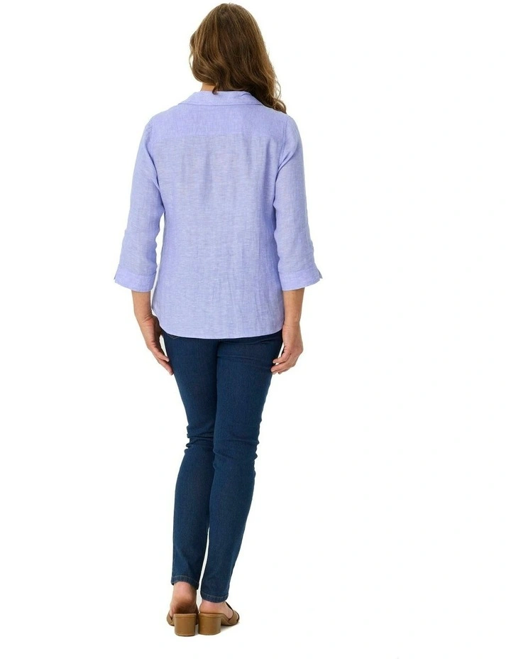 Galleria X-Dye 3/4 Sleeve Shirt in Blue image 2