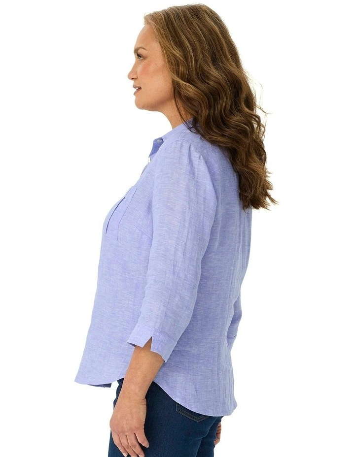 Galleria X-Dye 3/4 Sleeve Shirt in Blue image 3