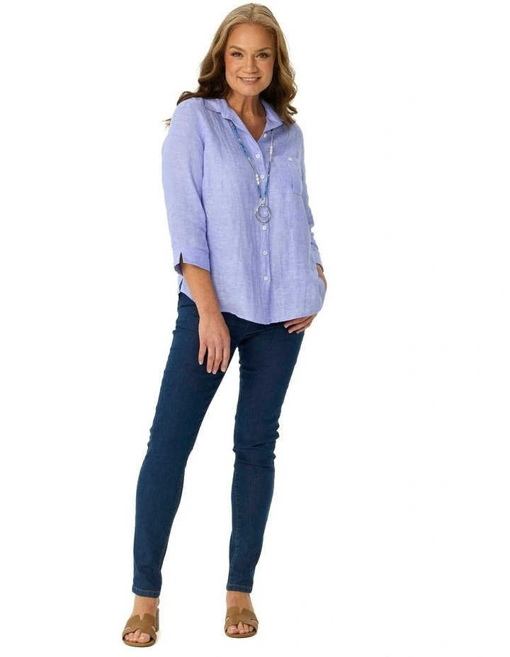 Galleria X-Dye 3/4 Sleeve Shirt in Blue image 4