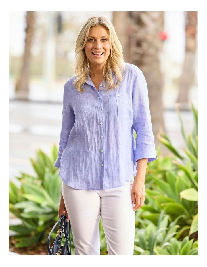 Galleria X-Dye 3/4 Sleeve Shirt in Blue image 5