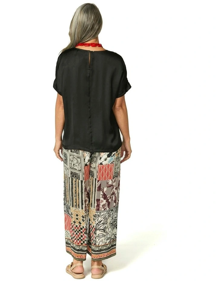 Brazil Extended Sleeve Top in Black image 2