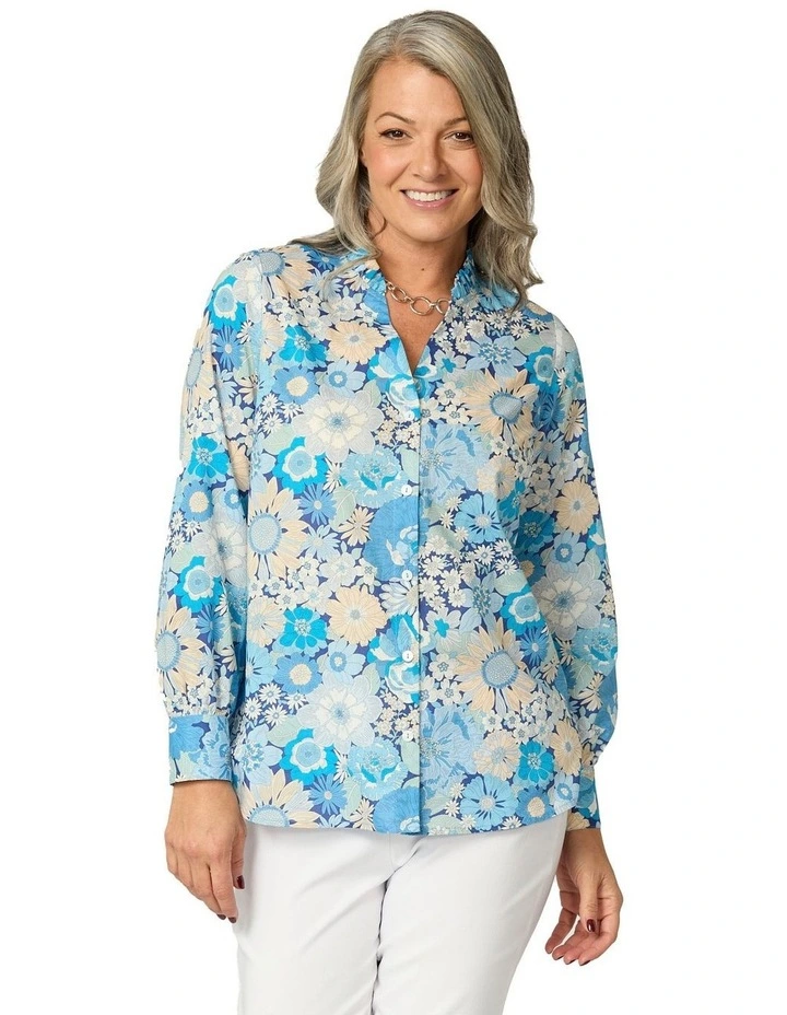Summers In The Sun Liberty Shirt in Blue image 1