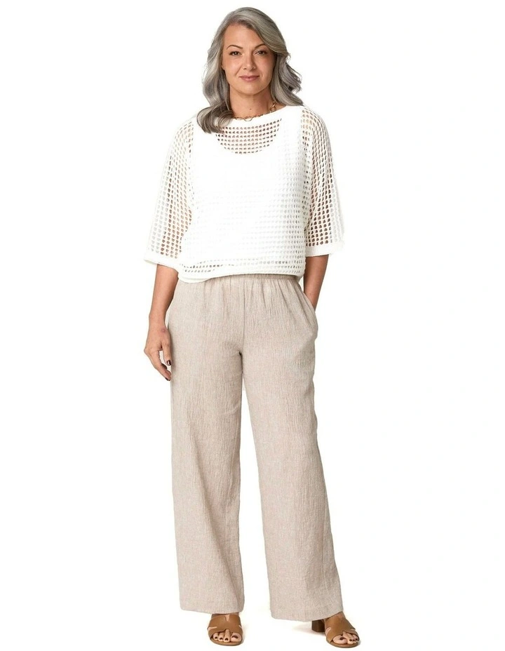 Esperance Eyelet Top in White image 4