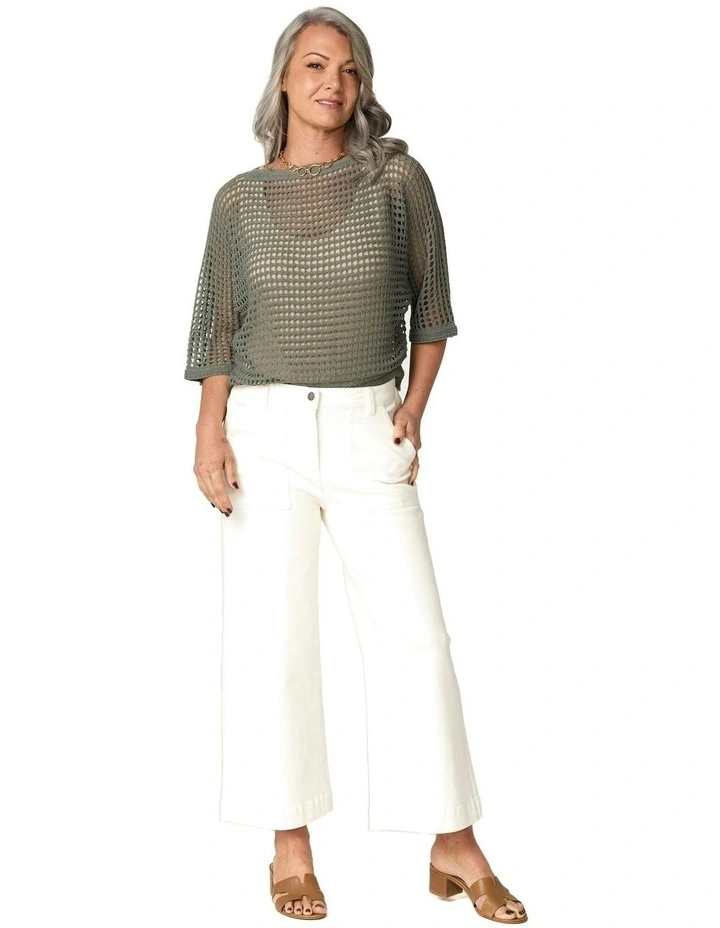 Esperance Eyelet Top in Grey image 4