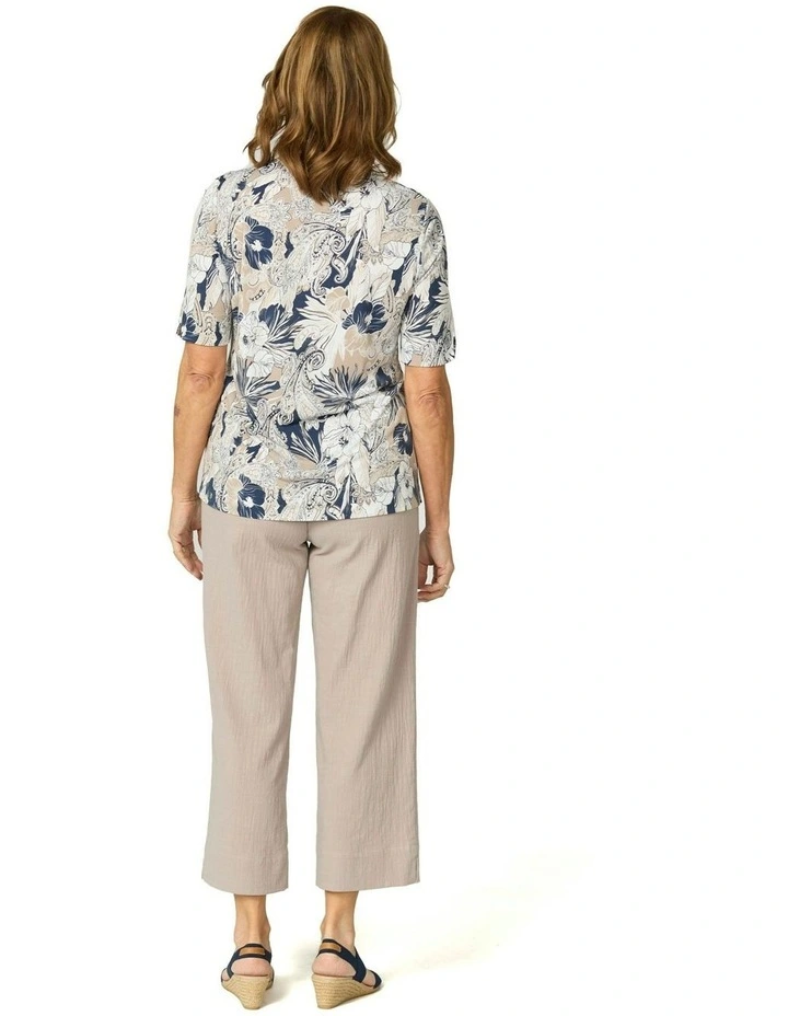 Cummins V-neck Elbow Sleeve Print Tee in Multi image 2