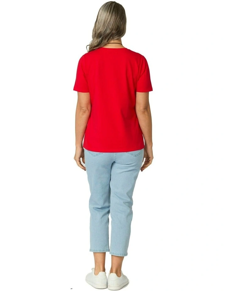 Summer Camp Short Sleeve Tee in Red image 2