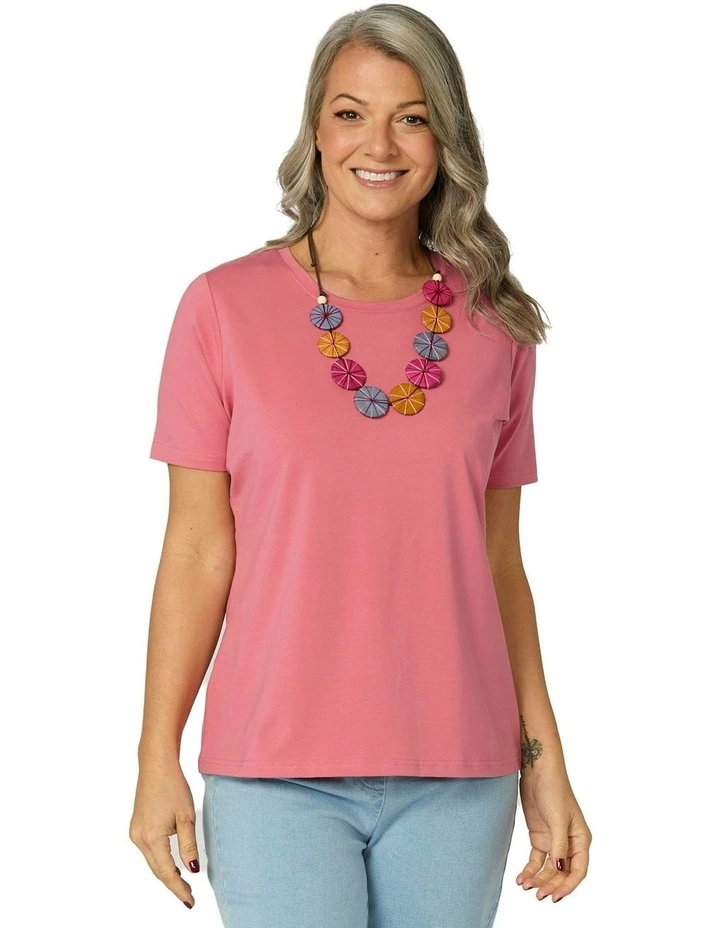 Summer Camp Short Sleeve Tee in Pink image 1