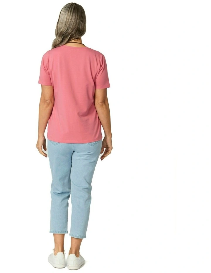 Summer Camp Short Sleeve Tee in Pink image 2