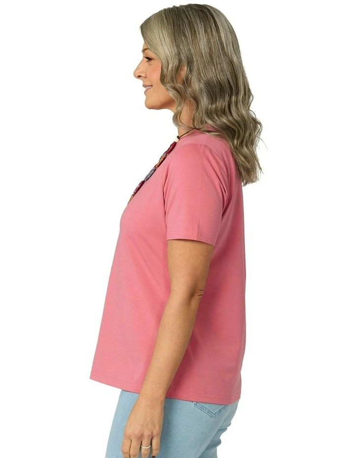 Summer Camp Short Sleeve Tee in Pink image 3