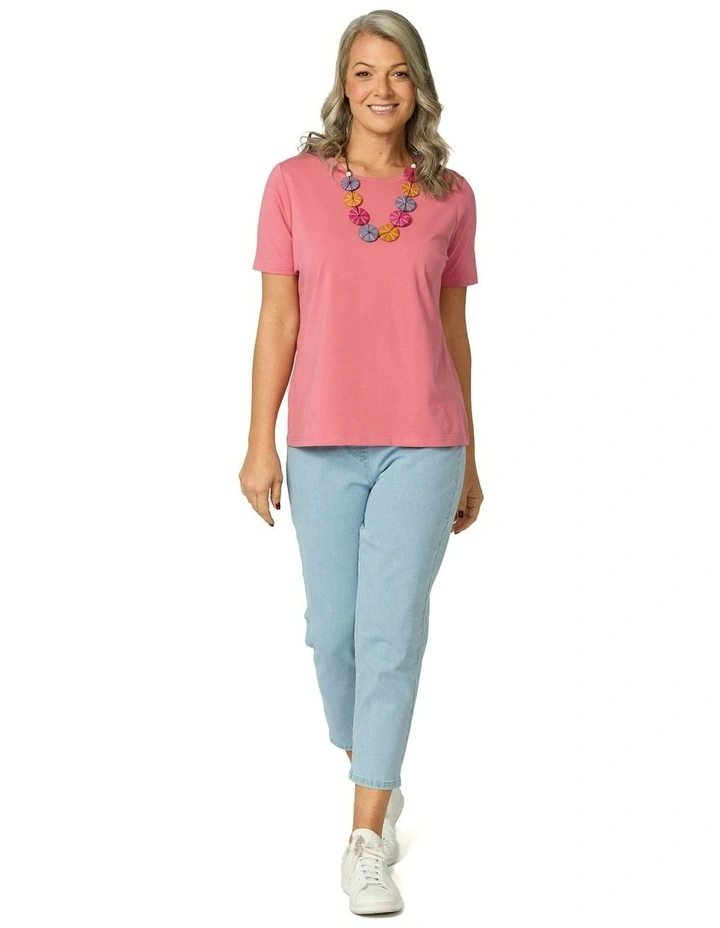 Summer Camp Short Sleeve Tee in Pink image 4