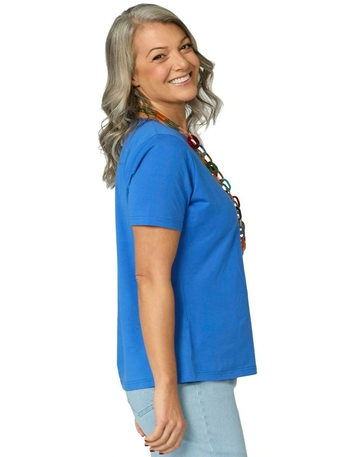 Summer Camp Short Sleeve Tee in Blue image 3