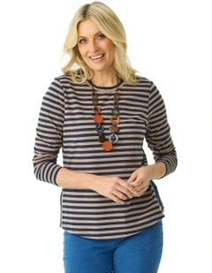 Caz Stripe Top in Multi