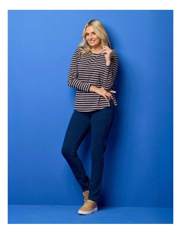 Caz Stripe Top in Multi image 4
