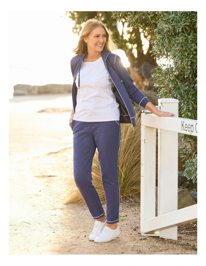 Everyday Ribbon Trim Short Sleeve Tee in White image 5