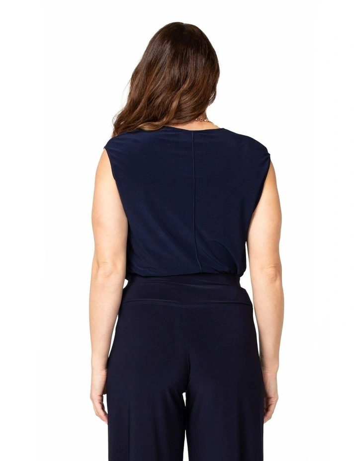 Hush Nadia V Neck Sleeveless Top in Blue image 2
