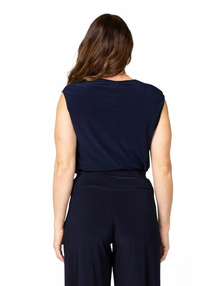 Hush Nadia V Neck Sleeveless Top in Blue image 2