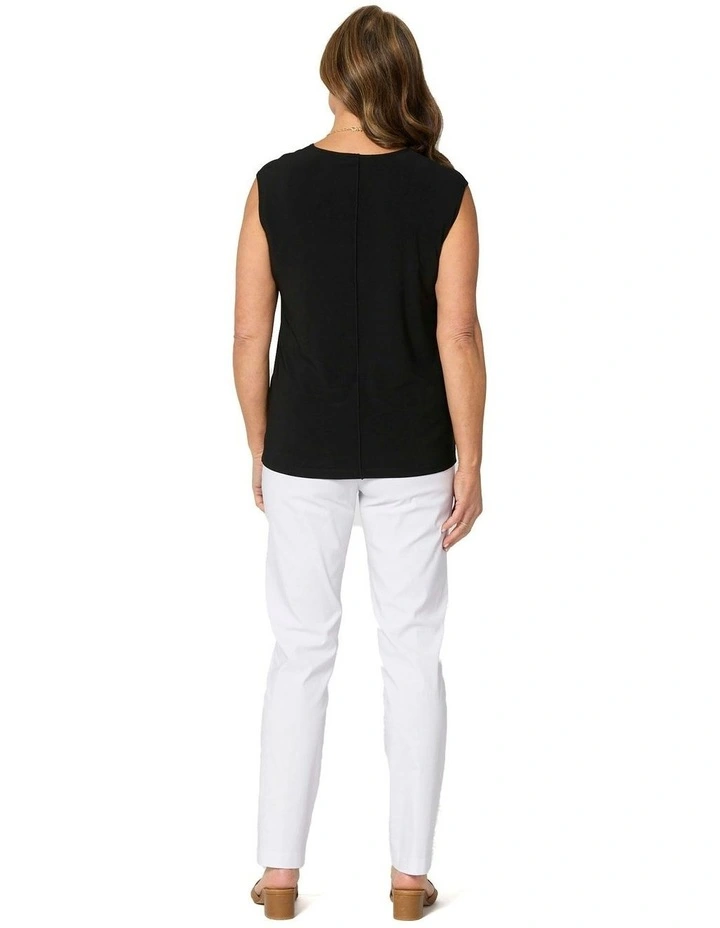 Hush Nadia V Neck Sleeveless Top in Black image 2