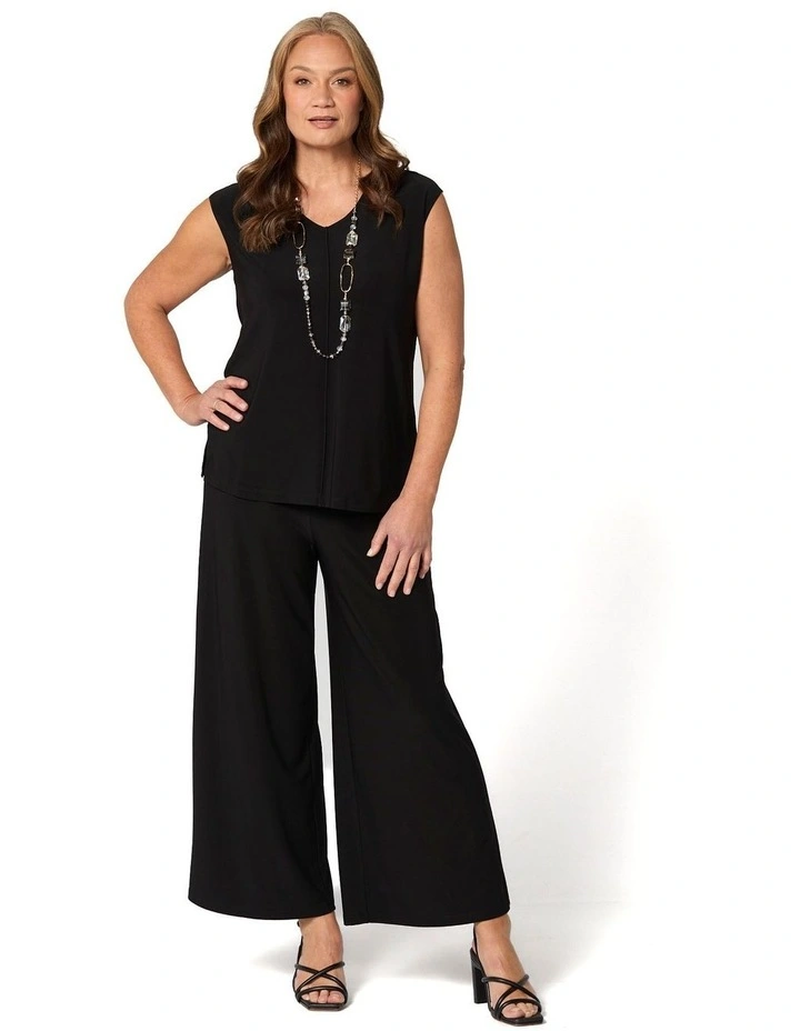 Hush Nadia V Neck Sleeveless Top in Black image 6