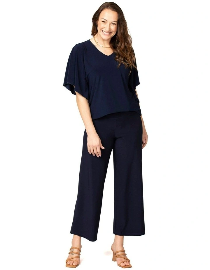 Hush Flutter Sleeve Top in Blue image 4